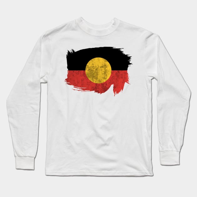 Aboriginal Flag Long Sleeve T-Shirt by CF.LAB.DESIGN